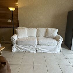 White Slipcover Sofa Delivery Available 