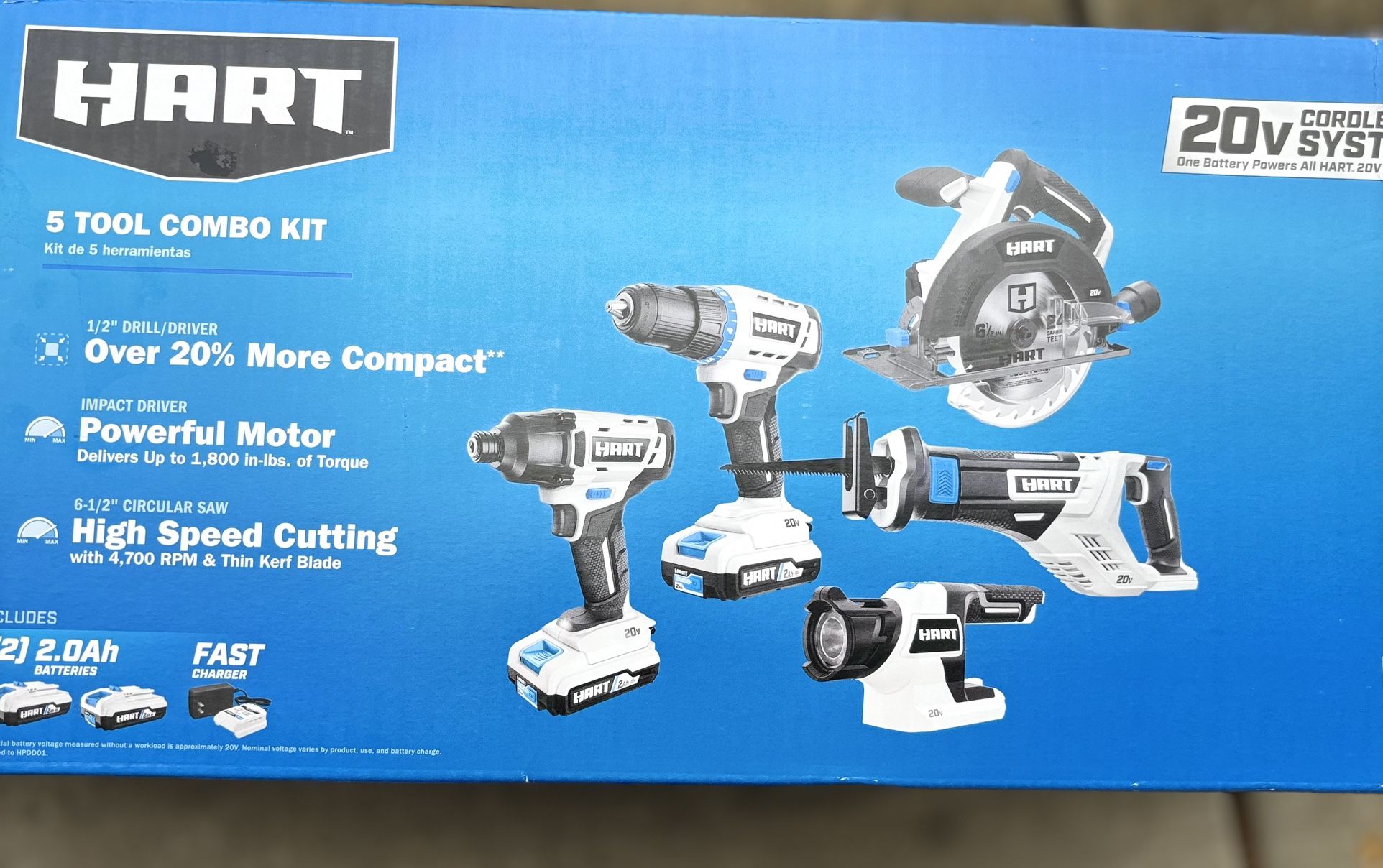 Hart 20v 5 Tool Combo Kit