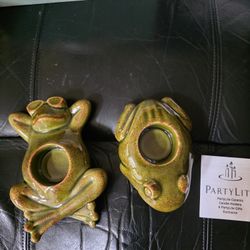 Partylite Frog Votive Candle Holders