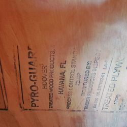 Fire Rated Plywood 5/8" 4x8 Sheets Total Of 17 Sheets