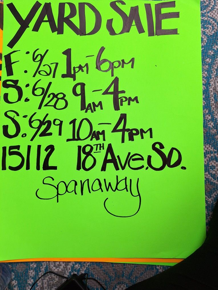Yard Sale This Weekend!
