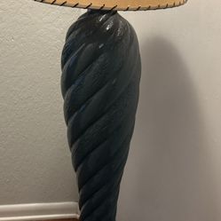 Vintage 1980’s Spiral Plaster Floor Lamp By Sun89 