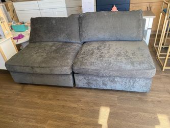 Brand new two seats sofa with storage grey
