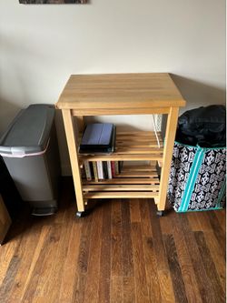 Wood kitchen cart