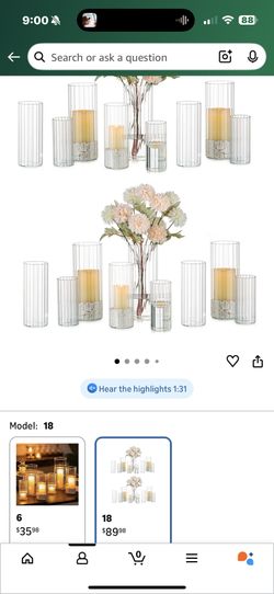 Wedding pillars and candles set 17