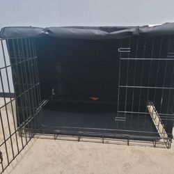 Medium Dog Crate With Liner And Cover