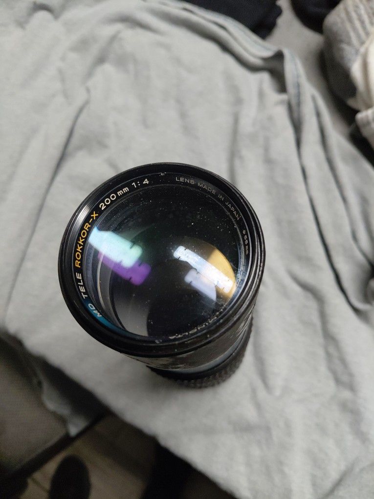 Vintage Minolta MD Tele Rokkor Lens X 200 mm