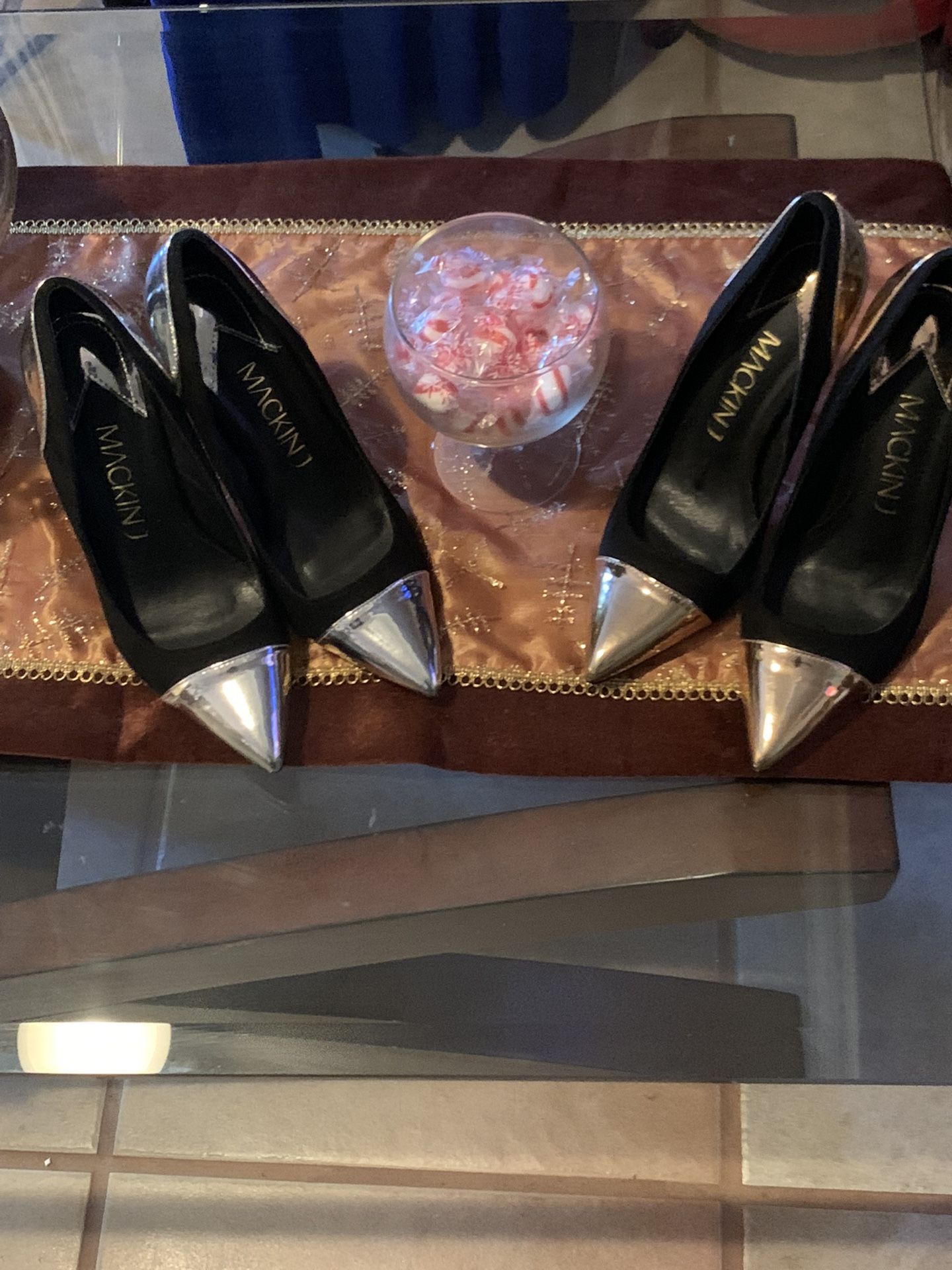 Ladies Silver and Gold Shoes, Two Pair, Size 9, brand new