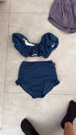 Tiger Friday blue ribbed set
