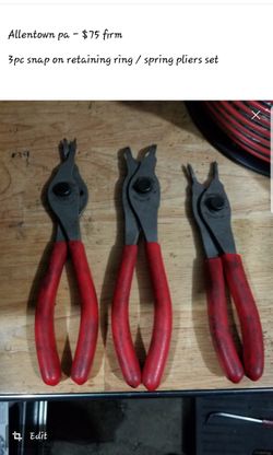 Snap on retaining ring / spring pliers