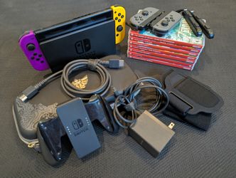 Nintendo Switch Complete Bundle + 7 Games + Extra Joy-Cons – $450 OBO