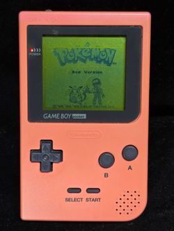 1996 Nintendo Game Boy Pocket Pink Tested, Damaged Screen