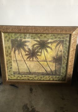 Palm tree picture frame