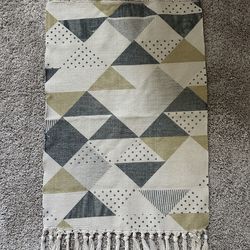 Decorative Geometric Rug with Non Slip Pad, 24''W x 36''L