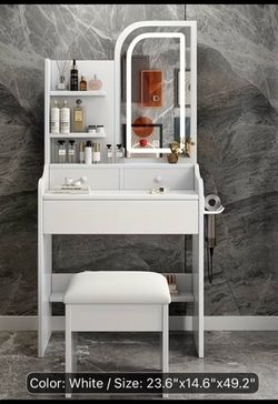 Vanity with chair