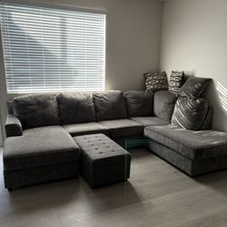 Gray Sectional Couch 