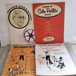 Vintage Set of 4 Broadway Musicals Piano Music Song Books Paperback Phamplets. Lot includes:

Jerome Kerns Songs Volume 3
Album of Cole Porter Songs
P