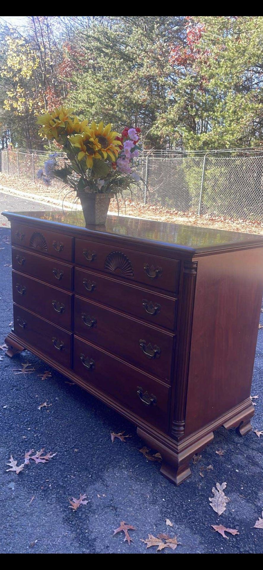 Kling Genuine Mahogany . Long Dresser With Big Drawers. Drawers Working Well . Delivery Available 