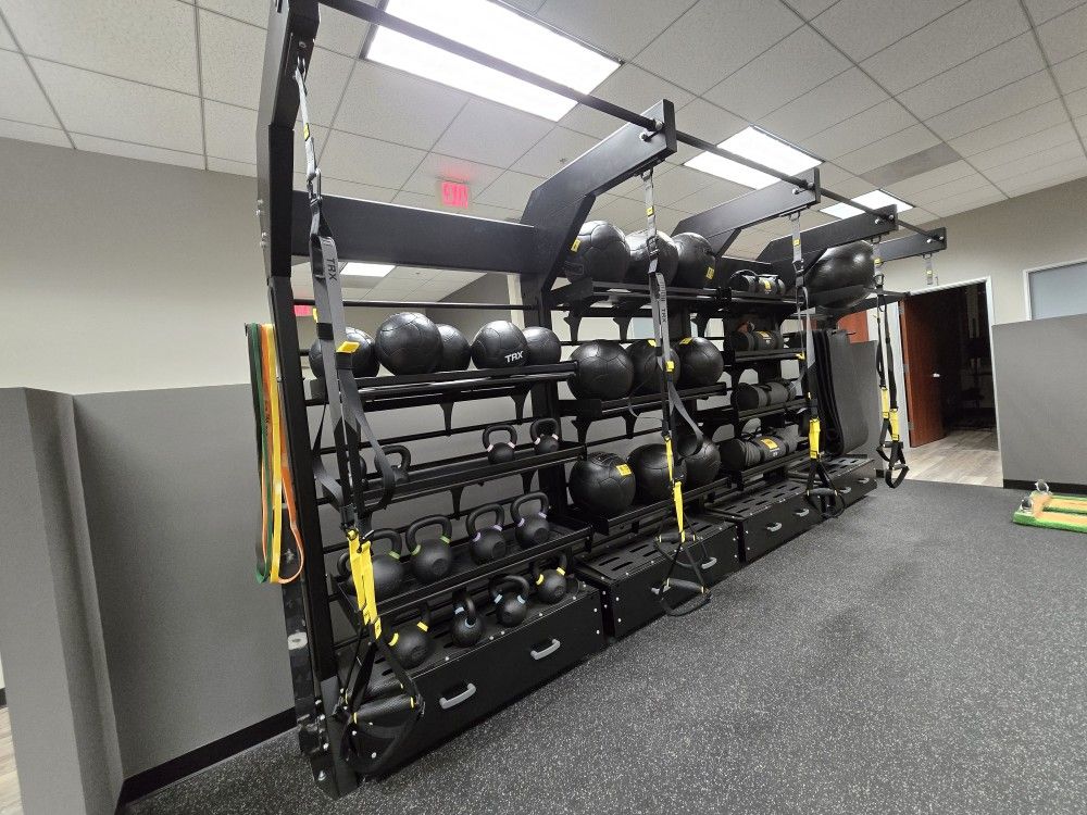 TRX Studio Line Quad Bay With Accessories, Weights Commercial Gym Equipment Exercise Fitness Functional Training