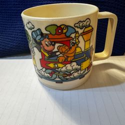 Vintage Walt Disney Mickey Mouse Train Cup