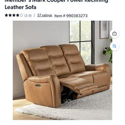 Power reclining chair member mark