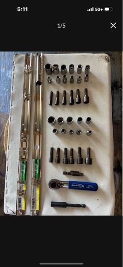 Standard & metric 1/4"  socket set