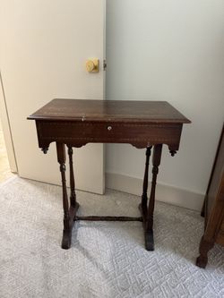 Antique Eastlake Vanity Desk Lift Top Petite Table French Farmhouse Cottage 
