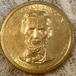 Abraham Lincoln Gold Color Coin