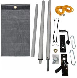 Aluminum Tarp System with Mesh Tarp, 7-1/2 x 12 Foot, …..for trailer, truck,