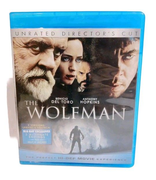 The Wolfman: Unrated Theatrical Director's Cut Blu-ray Benicio Del Toro Like New
