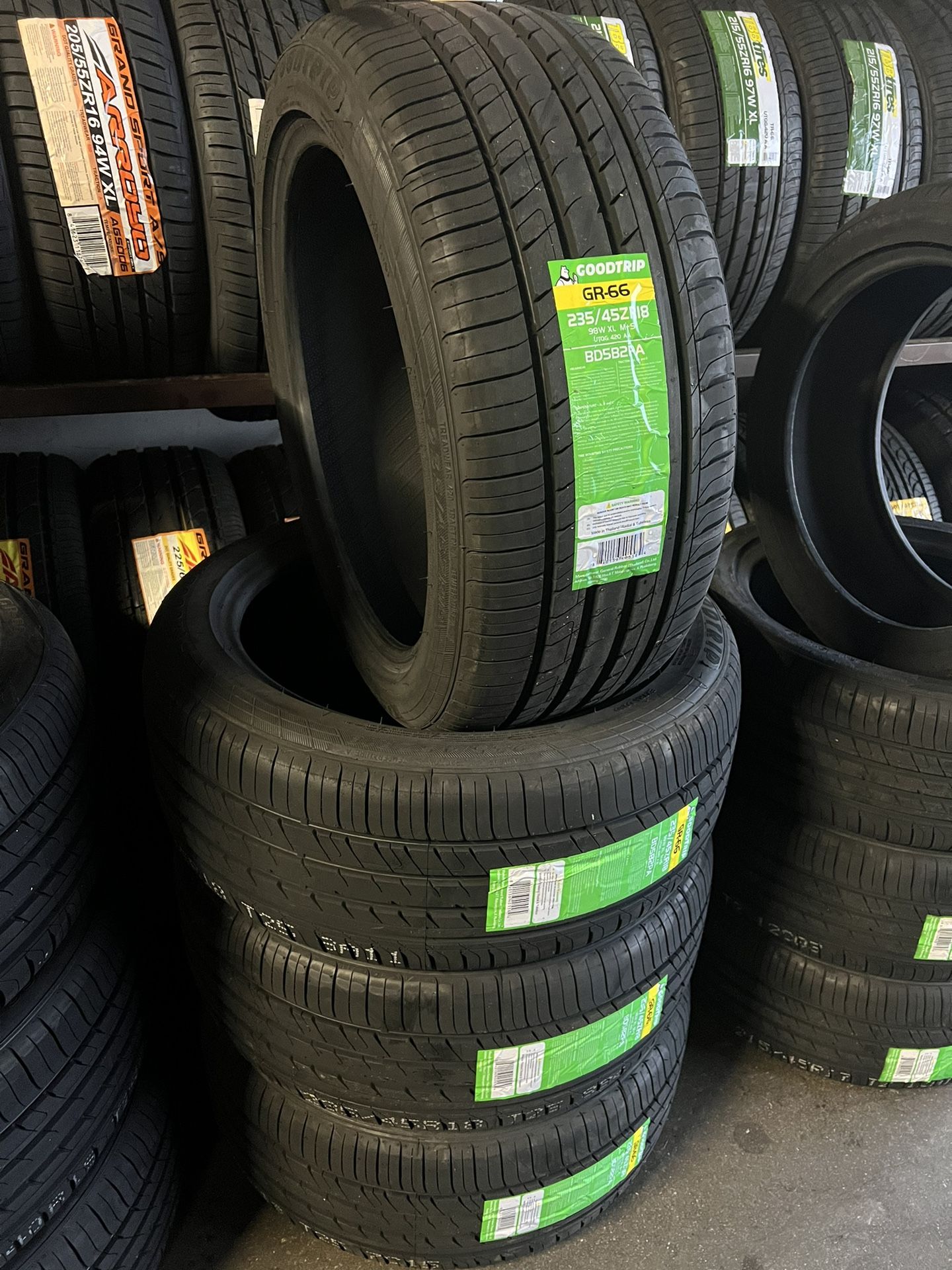 235/45/18 New Tires Set Of 4 Goodtrip Mounted And Balanced With 50k Tread Ware Mileage Set De 4 Llantas Nuevas Top Instaladas Y Balanceadas