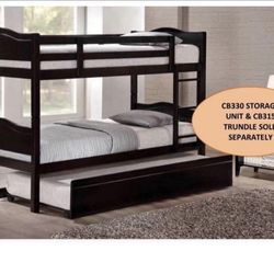 Bunk Bed twin and twin not including mattress and trundle