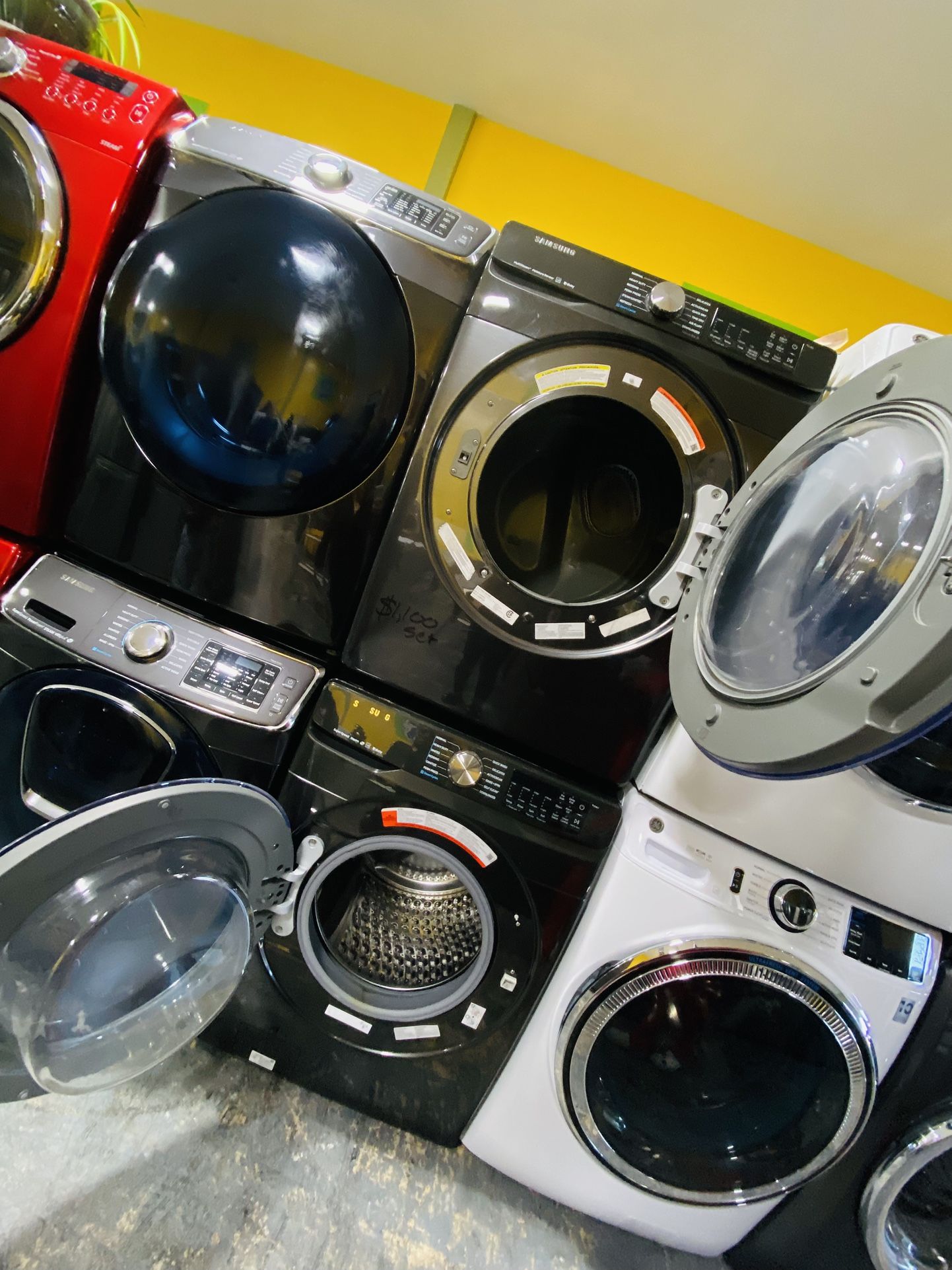 Samsung Black Washer And Dryer 11$ Down Payment