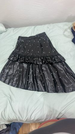 Leather Pearl Skirt