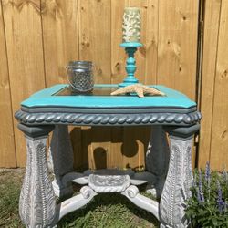 Large Side Table In Turquoise 