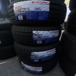 215/70/16 ATLANDER HT 4 New Tires Installed And Balanced