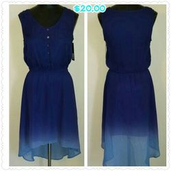 Super cute and comfortable ombre, high low, summer dress.