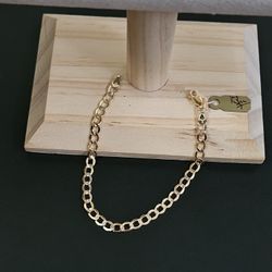 14k Gold Two Tone Bracelet 7 Inch