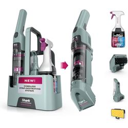 Shark StainForce Cordless Portable Spot, Stain, & Odor Remover System for Carpets, Area Rugs, Upholstery, Stairs, with Storage Caddy, Accessories, and