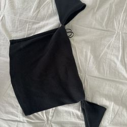 Abercrombie & Fitch black off the shoulder ribbed crop top in size S #offtheshoulder #ribbed