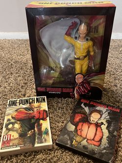 One punch Man Figure, Manga And dvd 
