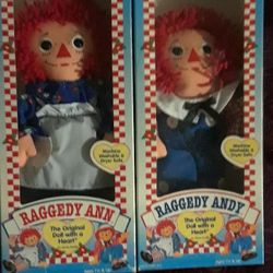 RAGGEDY ANN & ANDY DOLLS $35 FOR BOTH 