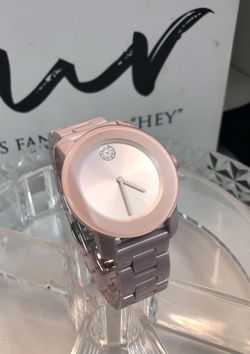 MOVADO BOLD WOMENS PINK Swiss quarts watch 36mm Ceramic Watch (contact info removed)