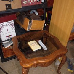 Glass End Table 