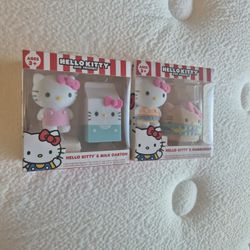 Sanrio Hello Kitty and Friends Milk Carton & Hamburger Collectible Figurine Set 