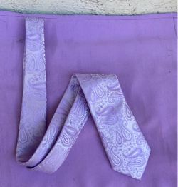 Purple Paisley Satin Necktie