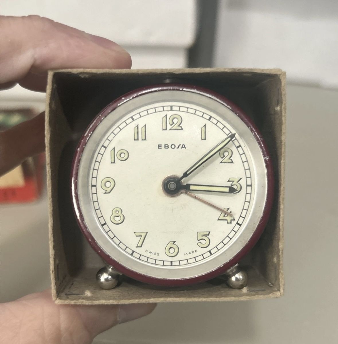 WOW - Original Box Full Color EBOSA Swiss Made Clock