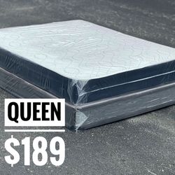 Queen Mattress Set – Medium – Brand New – Delivery Available 🚚