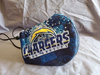 2 pc Set Los Angeles Chargers Face Mask & Lanyard set