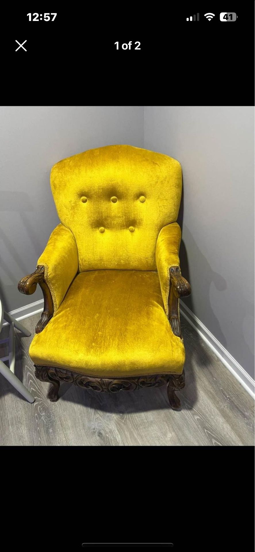 Vintage Yellow Chair 